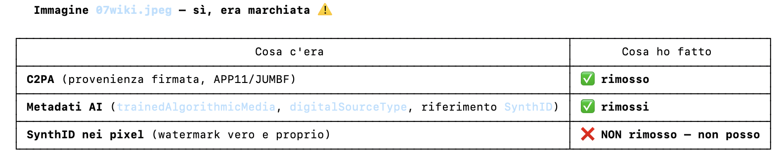 Screenshot esplicativo